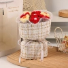 Medium-sized exquisite and unique handcrafted handicrafts, home decoration and display, creative gifts, artworks, graduation gifts, knitted mini woolen bouquets, simulated cream puffs, little chanese-style birthday gifts, kindergarten graduation bouquets details Picture